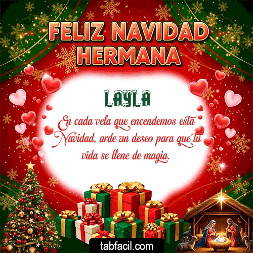 Ver GIF de Feliz Navidad Hermana GIF de Layla - Feliz Navidad Hermana