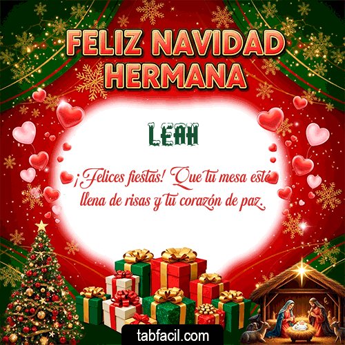 GIF de Leah - Feliz Navidad Hermana