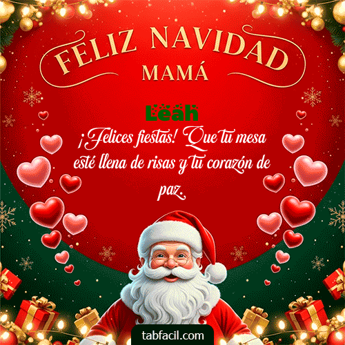 GIF de Leah - Feliz Navidad Mamá