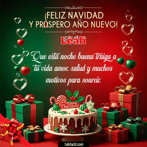 GIF de Leah - Feliz Navidad y Próspero Año Nuevo