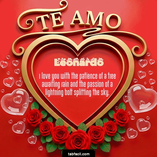 GIF de Leonardo - Te Amo
