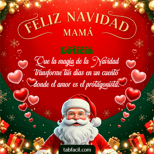 GIF Animado de Feliz Navidad para Leticia - Feliz Navidad Mamá
