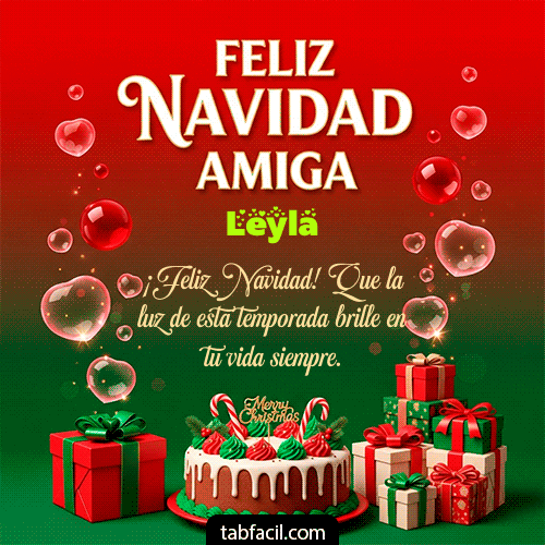 GIF Animado de Feliz Navidad para Leyla - Feliz Navidad Amiga