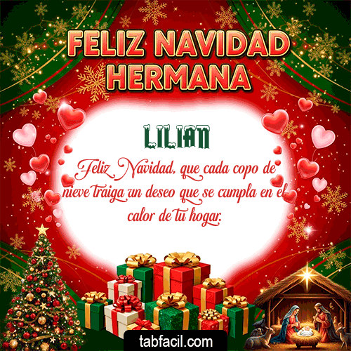 GIF de Lilian - Feliz Navidad Hermana