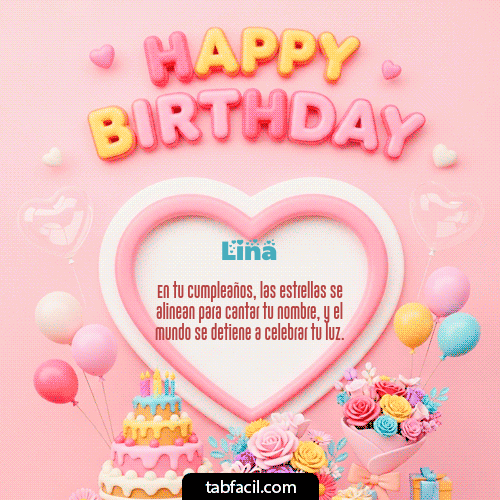 Feliz Cumpleaños Lina GIF