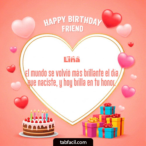 Feliz Cumpleaños Lina GIF