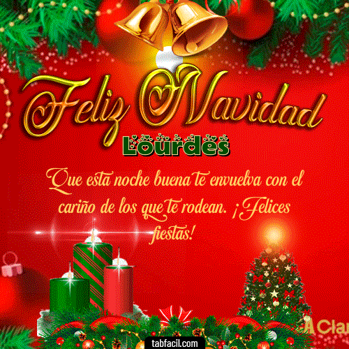 GIF de Lourdes - Feliz Navidad
