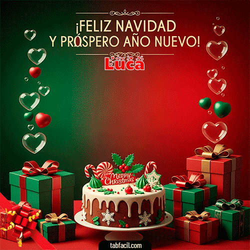 GIF Animado de Feliz Navidad para Luca - Feliz Navidad y Próspero Año Nuevo