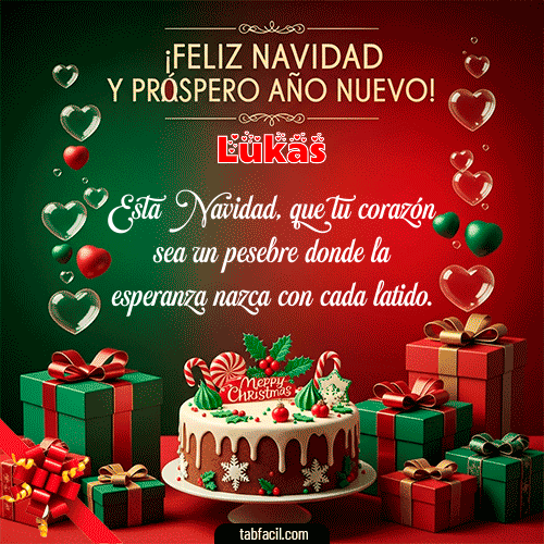 GIF Animado de Feliz Navidad para Lukas - Feliz Navidad y Próspero Año Nuevo