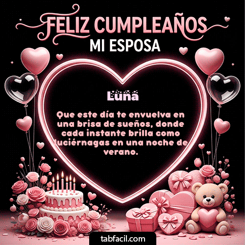 Feliz Cumpleaños Luna GIF