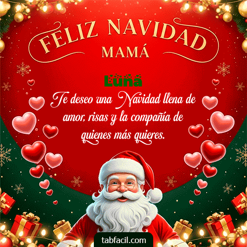 Ver GIF de Feliz Navidad Mamá GIF de Luna - Feliz Navidad Mamá