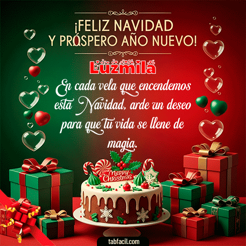 GIF Animado de Feliz Navidad para Luzmila - Feliz Navidad y Próspero Año Nuevo