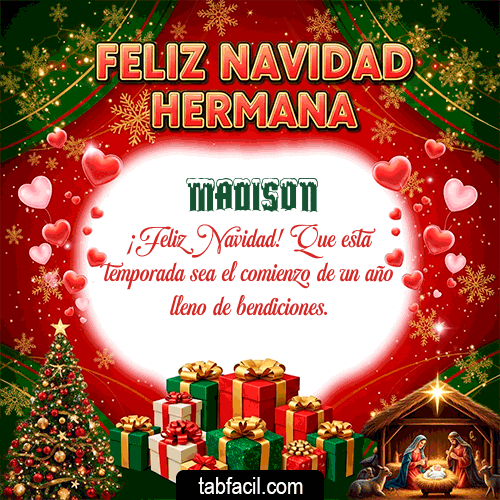 Feliz Navidad Madison GIF
