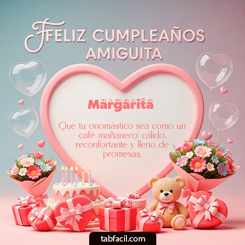 Feliz Cumpleaños Margarita GIF