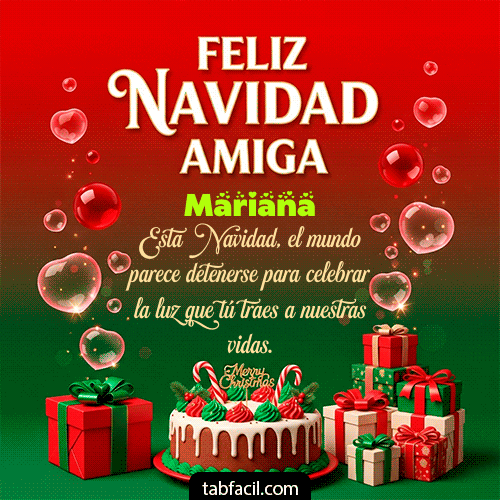 Feliz Navidad Mariana GIF