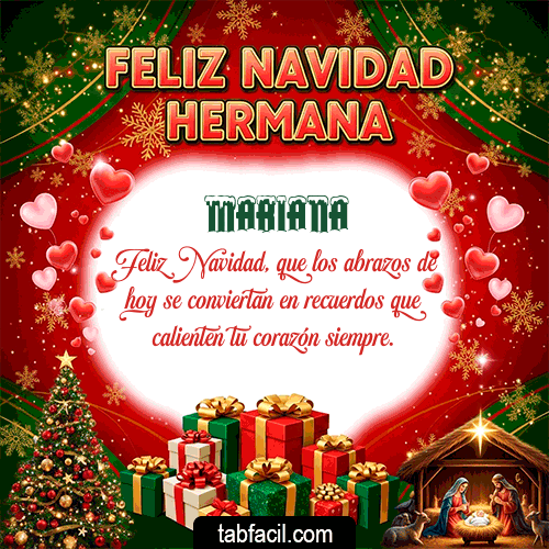 Feliz Navidad Mariana GIF