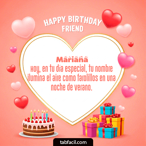 Feliz Cumpleaños Mariana GIF
