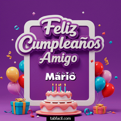 GIF de Mario - 🥂 Feliz Cumpleaños Amigo