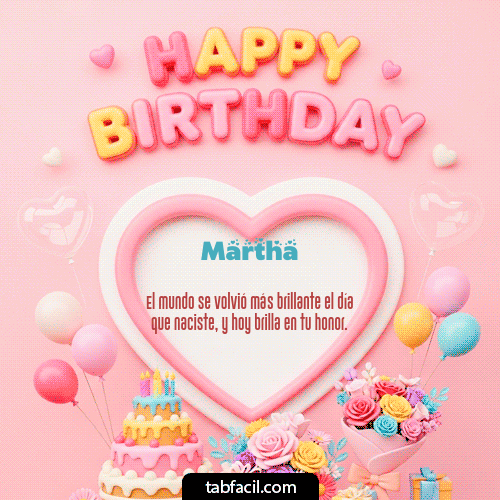 Feliz Cumpleaños Martha GIF