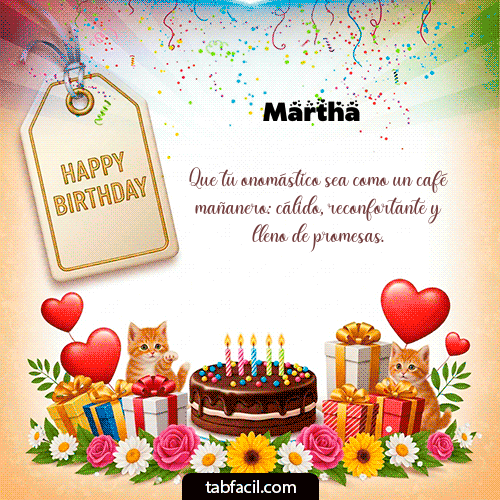 Feliz Cumpleaños Martha GIF