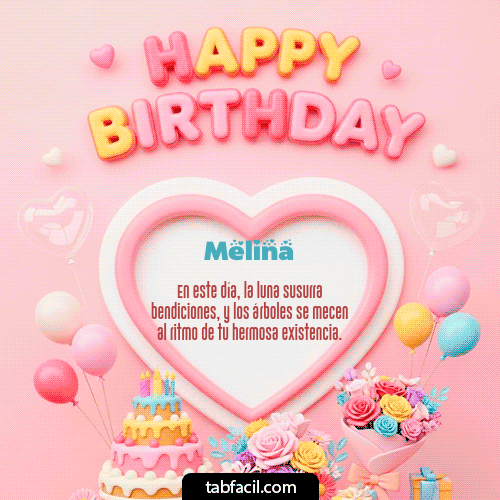 Feliz Cumpleaños Melina GIF