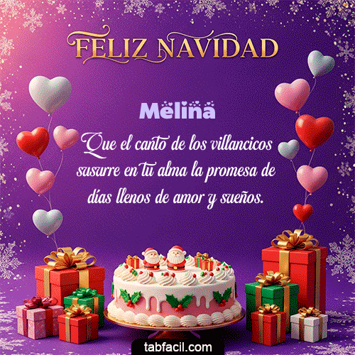 Feliz Navidad Melina GIF
