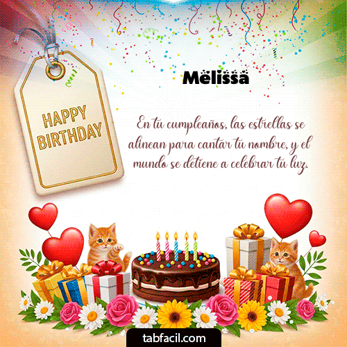 Feliz Cumpleaños Melissa GIF