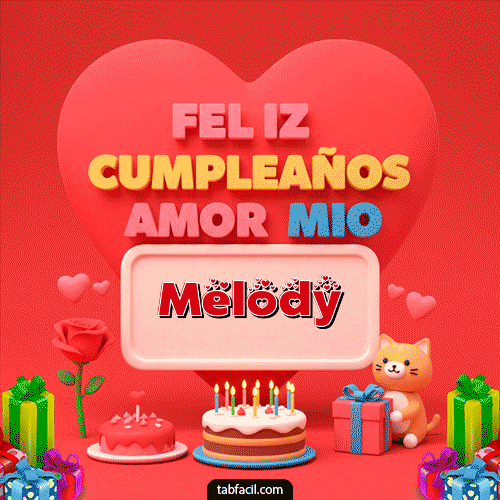 Ver GIF de 💖 Feliz Cumpleaños Amor Mio GIF de Melody - 💖 Feliz Cumpleaños Amor Mio