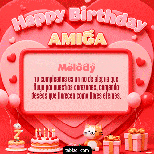 Ver GIF de 🍰 Happy BirthDay Amiga GIF de Melody - 🍰 Happy BirthDay Amiga