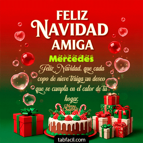 GIF de Mercedes - Feliz Navidad Amiga