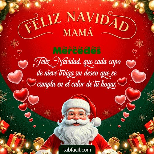 GIF de Mercedes - Feliz Navidad Mamá