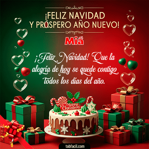 GIF de Mia - Feliz Navidad y Próspero Año Nuevo