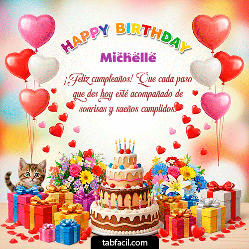 Feliz Cumpleaños Michelle GIF
