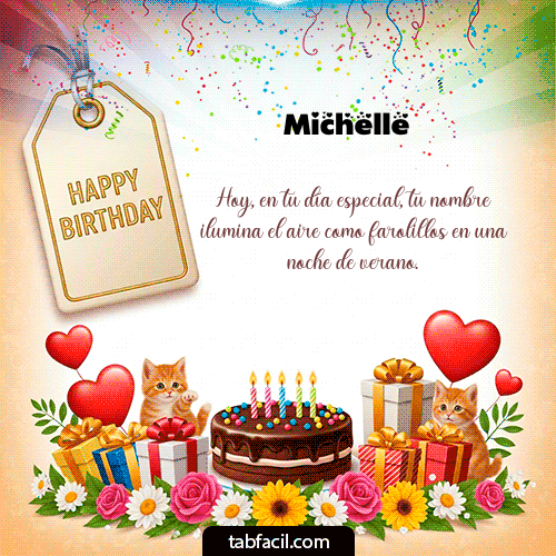 Feliz Cumpleaños Michelle GIF