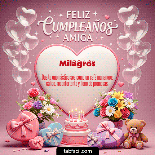 Feliz Cumpleaños Milagros GIF