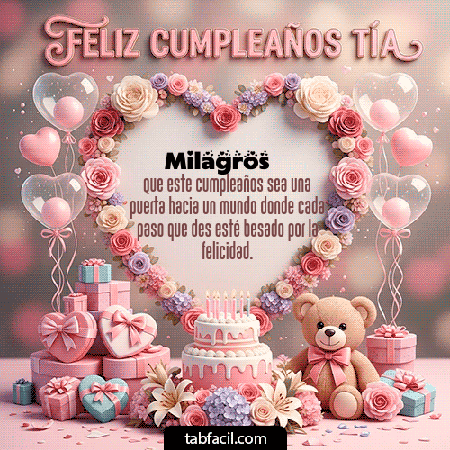 Feliz Cumpleaños Milagros GIF