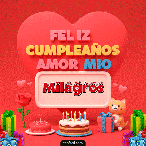 Ver GIF de 💖 Feliz Cumpleaños Amor Mio GIF de Milagros - 💖 Feliz Cumpleaños Amor Mio