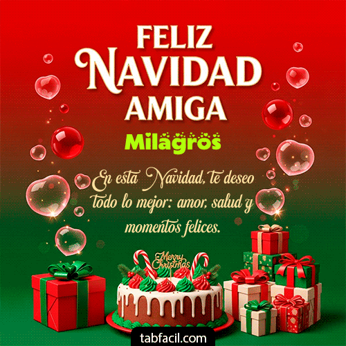 GIF de Milagros - Feliz Navidad Amiga
