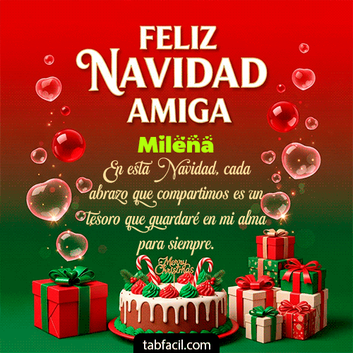 GIF Animado de Feliz Navidad para Milena - Feliz Navidad Amiga