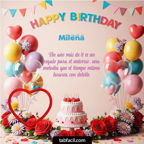 GIF Animado de Feliz Cumpleaños para Milena - Happy birthday, my friend!