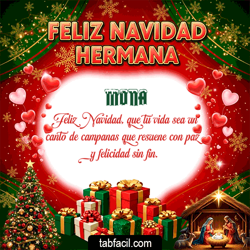 GIF de Mona - Feliz Navidad Hermana