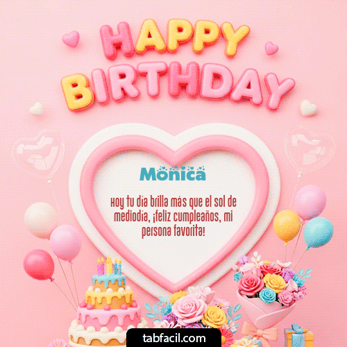 Feliz Cumpleaños Monica GIF