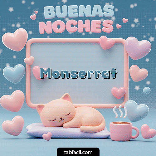Buenas Noches Monserrat GIF