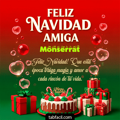 Feliz Navidad Monserrat GIF