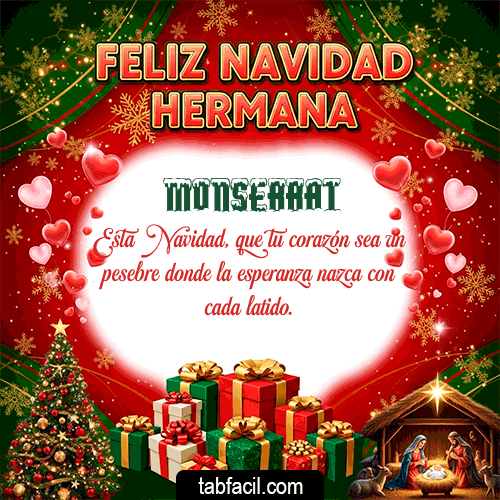 Feliz Navidad Monserrat GIF