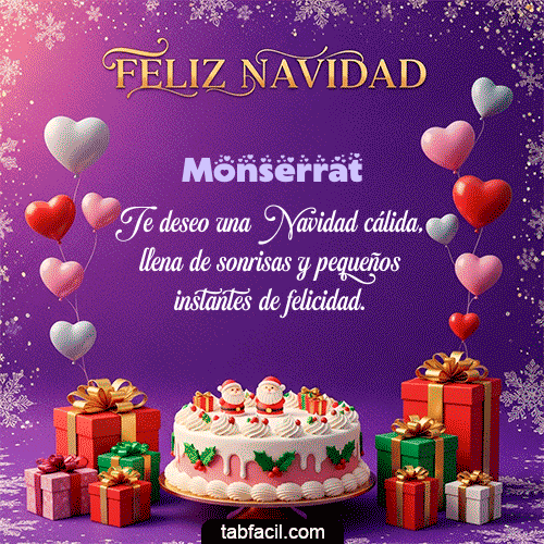 Feliz Navidad Monserrat GIF