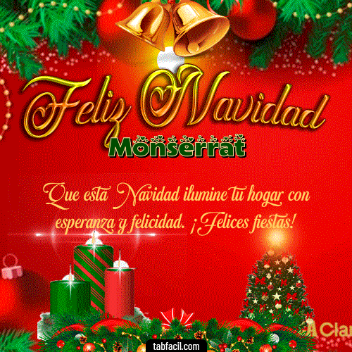 Feliz Navidad Monserrat GIF