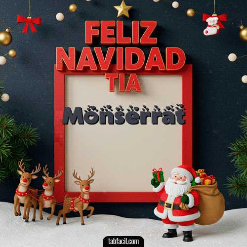 Feliz Navidad Monserrat GIF