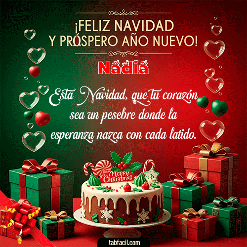 GIF de Nadia - Feliz Navidad y Próspero Año Nuevo