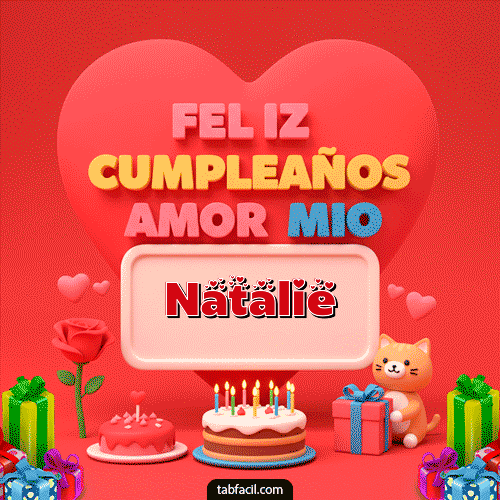 Ver GIF de 💖 Feliz Cumpleaños Amor Mio GIF de Natalie - 💖 Feliz Cumpleaños Amor Mio